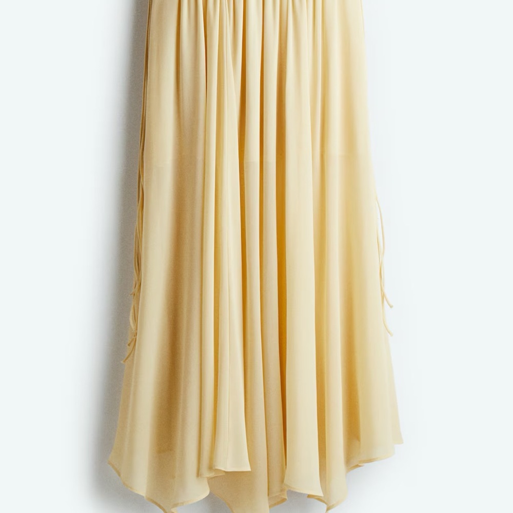 H&M Light Yellow Maxi Skirt